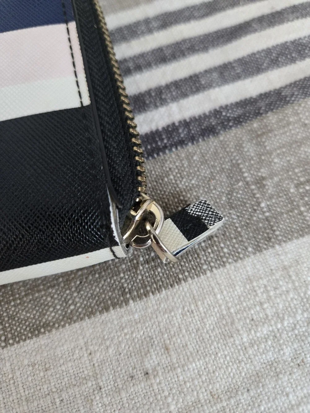 Kate Spade Striped Zip-Around Wallet